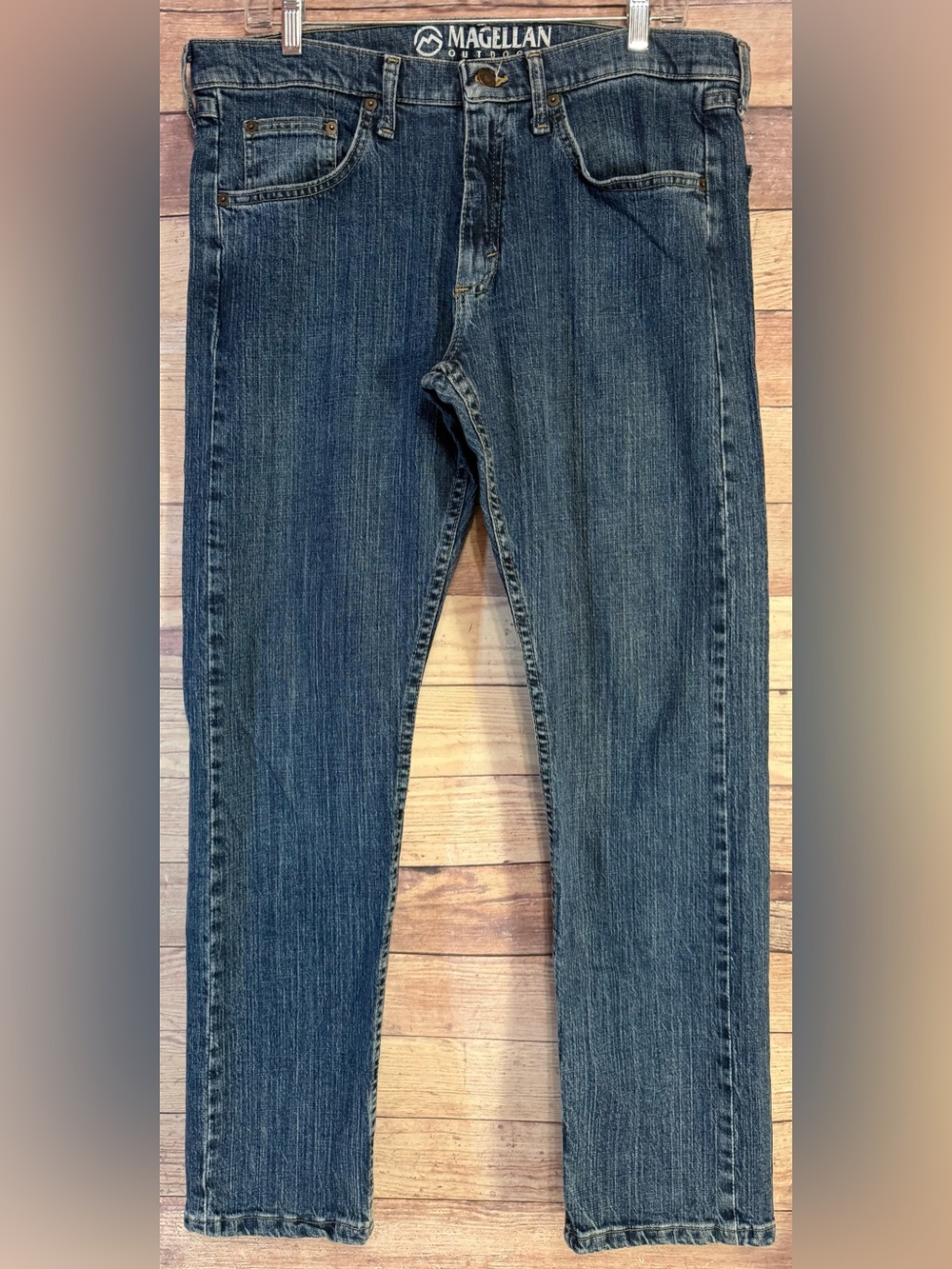 Magellan Outdoors Men’s Dark Blue Straight Leg Jeans